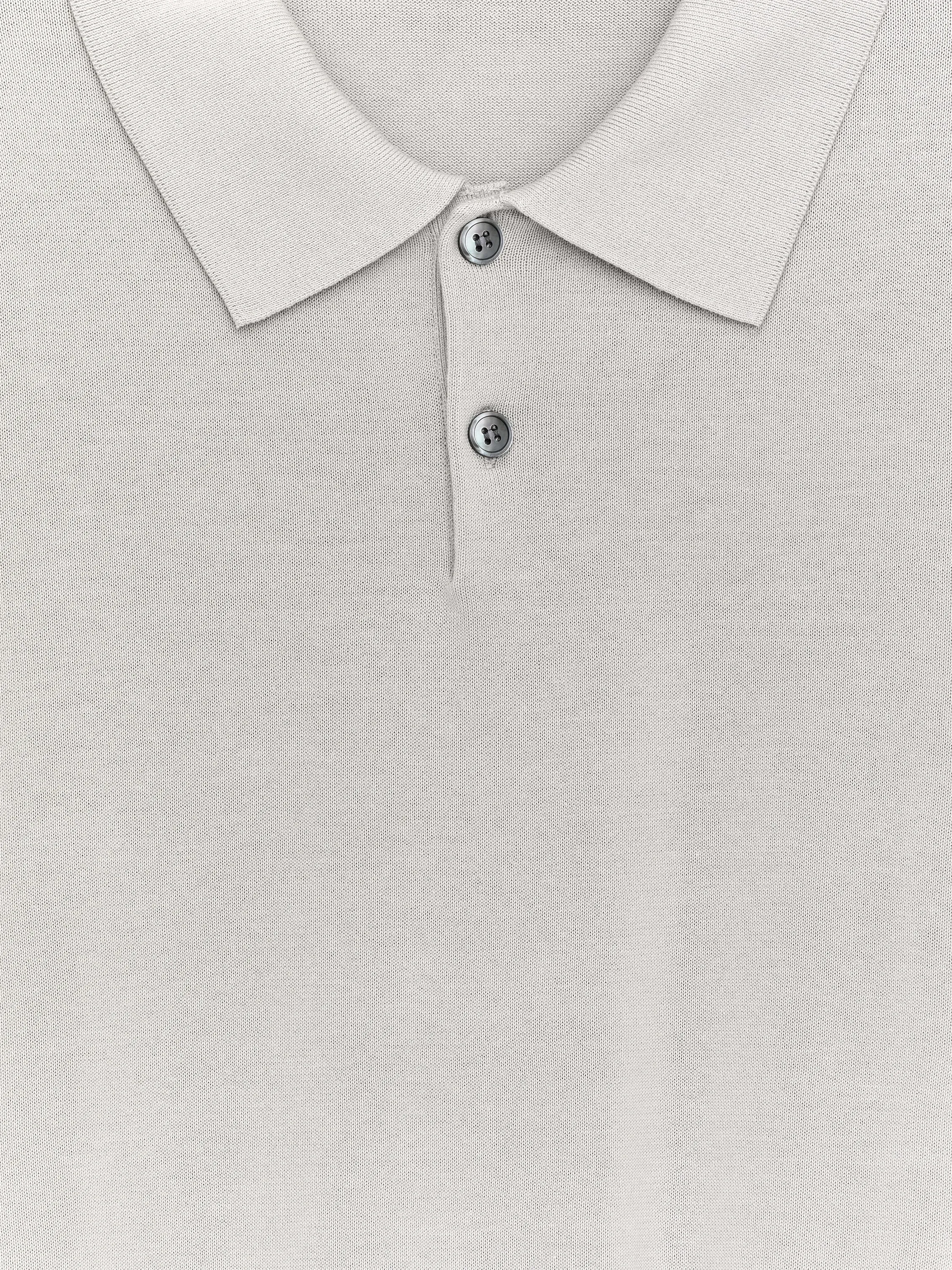 Polo en coton - Taupe clair
