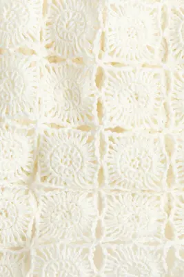 Top façon crochet avec bretelles fines - Crème — photo 4