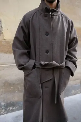 Kaptain Sunshine – Stand Collar Coat KS26FCO05 – MOSS — photo 4