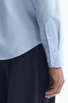 Chemise Regular Fit repassage facile - Bleu clair — photo 2