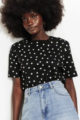 T-shirt oversize à pois — photo 5