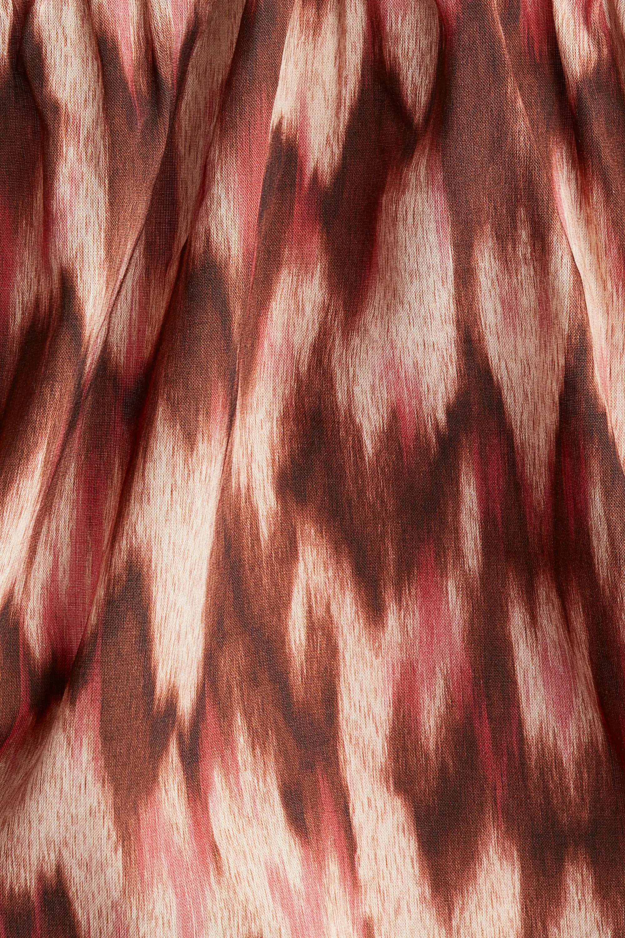 Robe imprimée à bretelles fines - Marron/motif