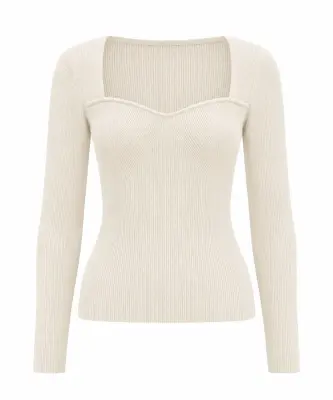 Dylan Knit Top - Cream — photo 2