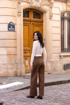 Nala Pants - Brown fishbone — photo 5
