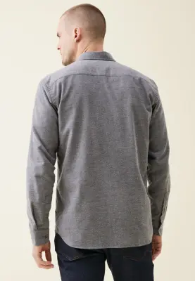 La chemise en flanelle - Gris — photo 5