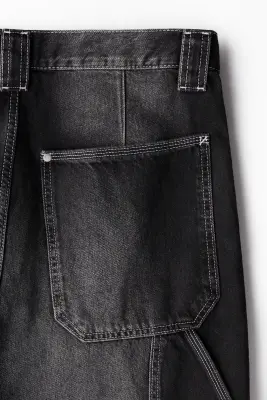 Carpenter Baggy Jeans - Noir denim — photo 2