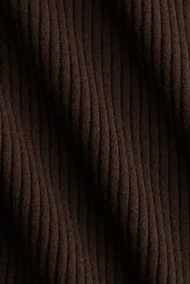 Robe en maille côtelée - Marron foncé — photo 5