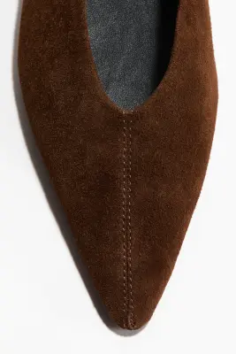 Ballerines en cuir - Marron foncé — photo 3