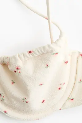 Haut de maillot balconnet - Crème/fleuri — photo 4
