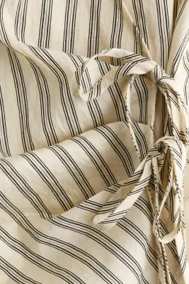 Chemise croisée - Beige clair/rayé — photo 3