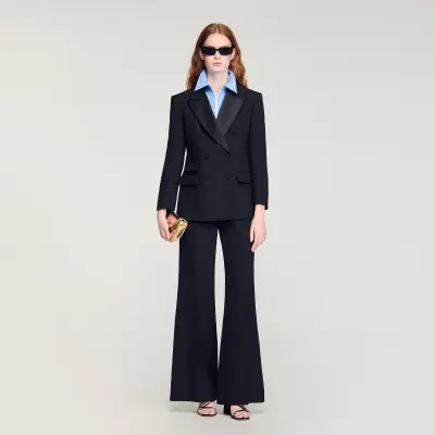 Veste de smoking à col satiné