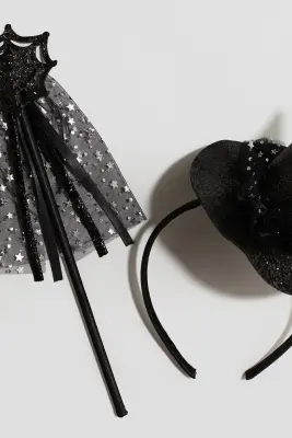 Panoplie de déguisement 2 pièces - Noir/toile d'araignée — photo 4