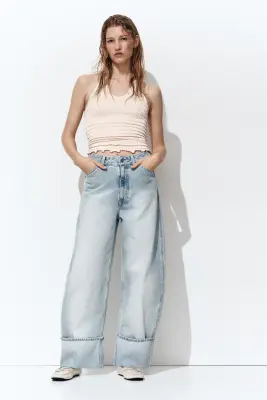 Smocked halterneck top - Rose clair — photo 1