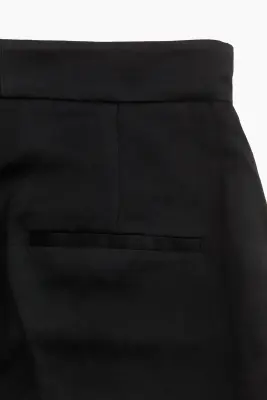 Pantalon en lin mélangé - Noir — photo 2