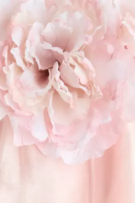 Robe en lin mélangé avec applications - Rose clair — photo 3