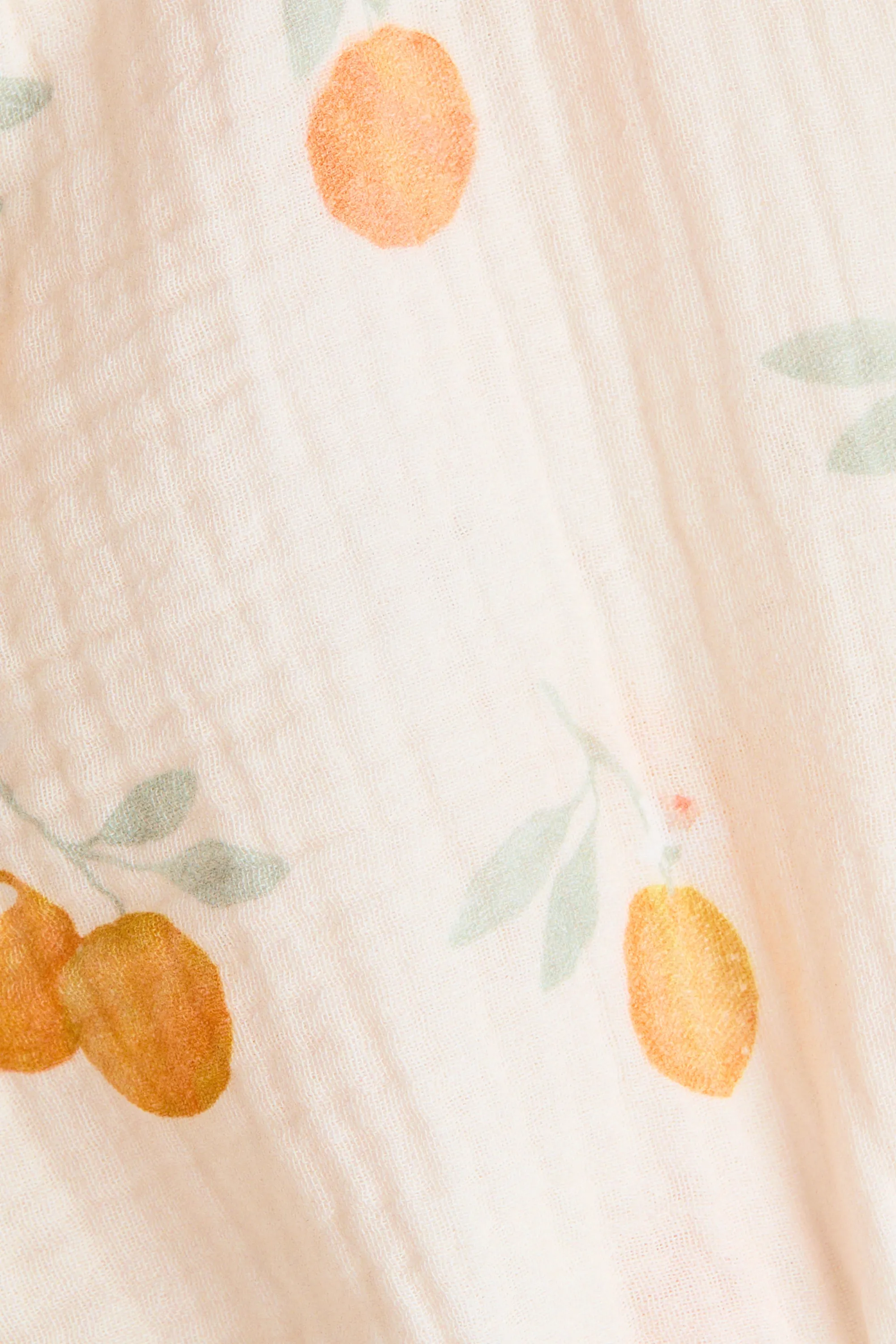 Body en mousseline de coton - Crème/citrons