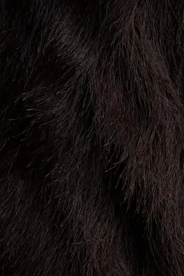 Robe à bretelles fines avec franges - Marron foncé — photo 5