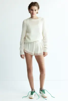 Pull ajusté - Crème — photo 1