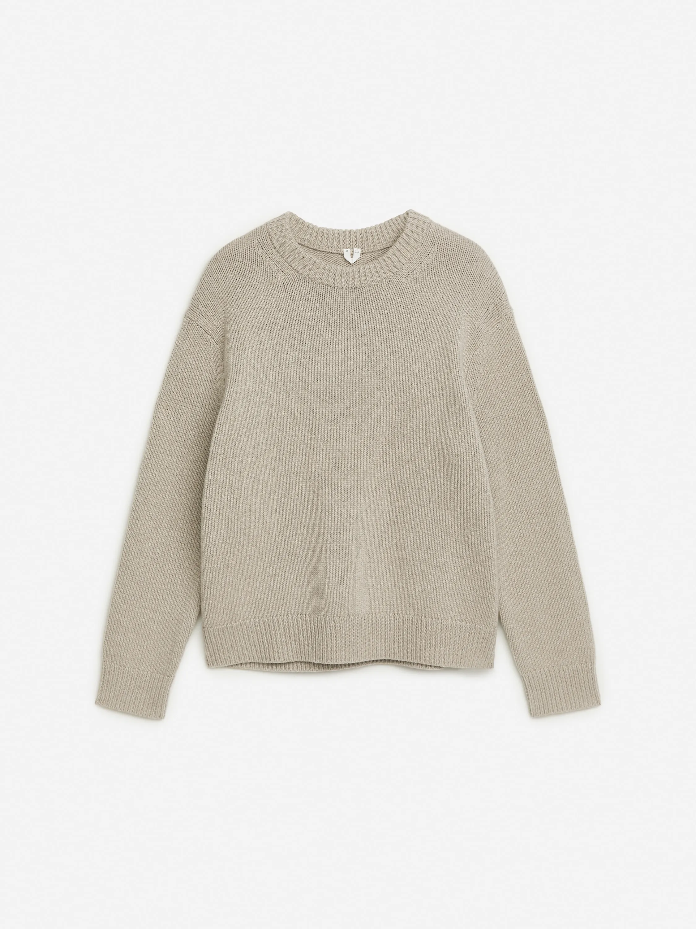 Pull en maille de laine épaisse - Beige chiné