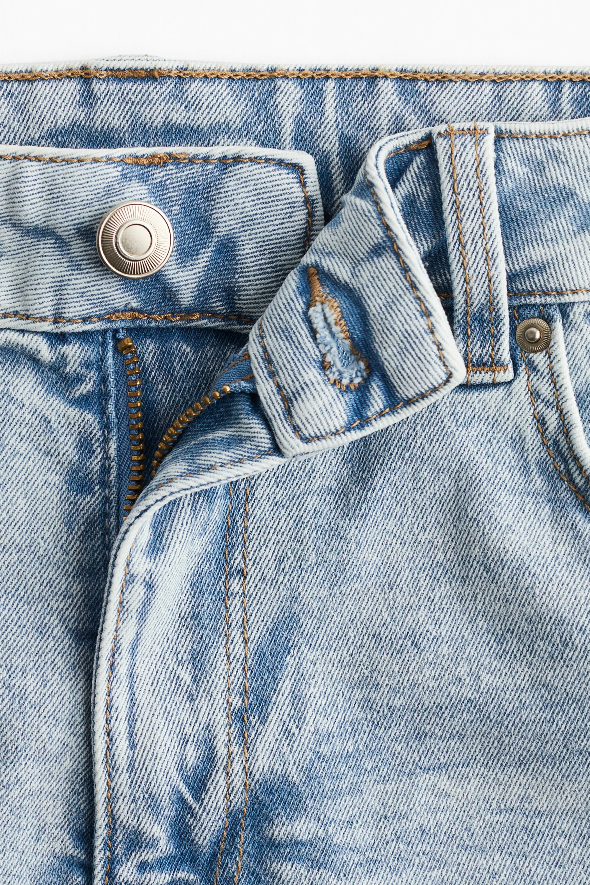 Short High en denim - Bleu denim clair