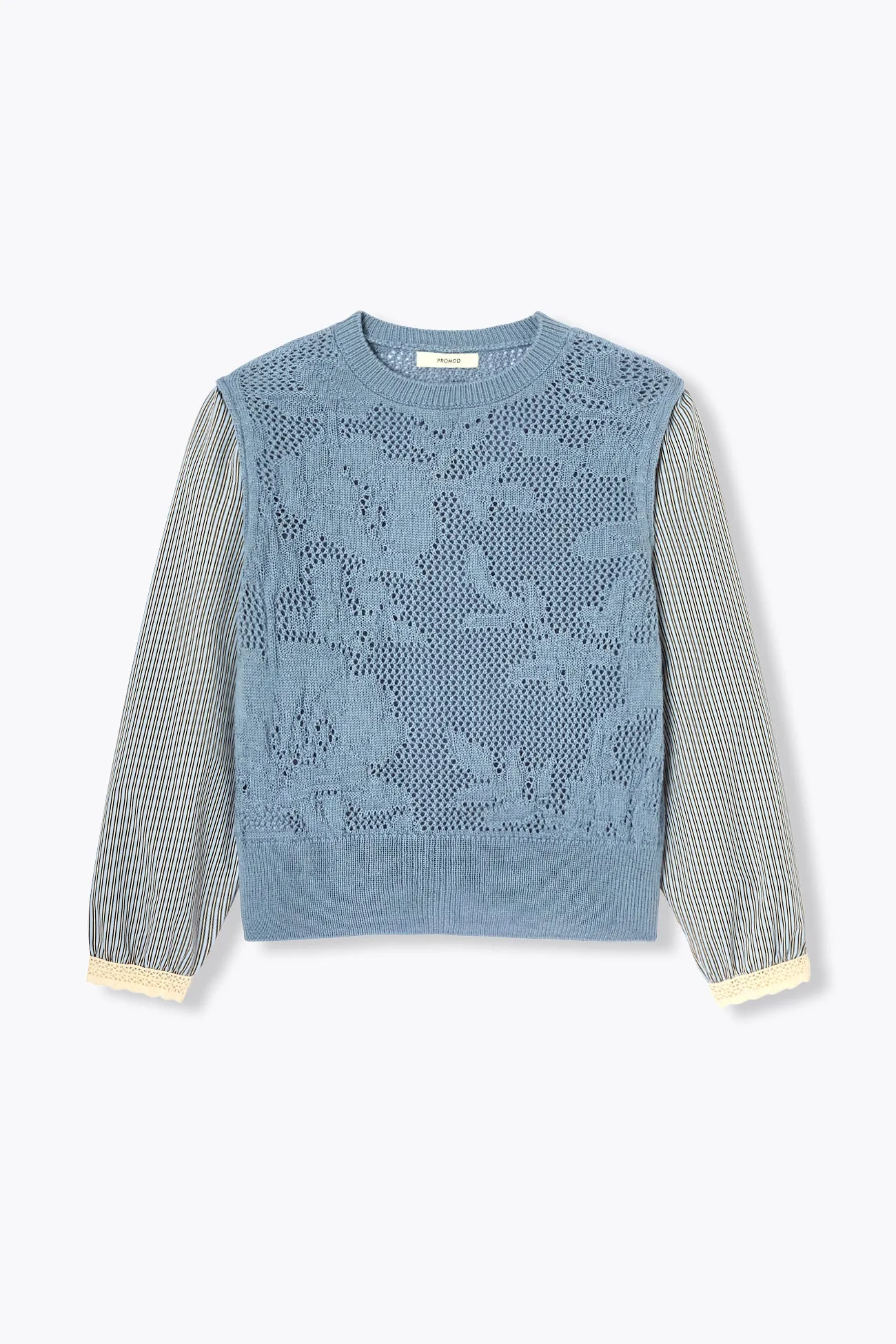 Pull à effet superposé Femme