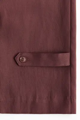 Pantalon en twill de viscose mélangée - Brun rouille — photo 5