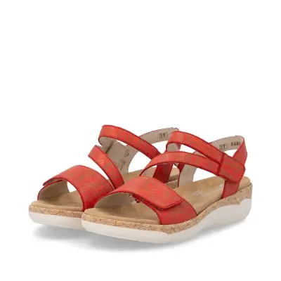 Sandales Remonte R6860-33 Rouges - Velcro Grande Pointure Femme — photo 5
