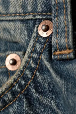 Jean jambe large taille basse Ample - Bleu Redondo - Bleu moyen — photo 5