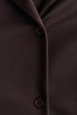 Chemise ajustée en jersey - Marron foncé — photo 2