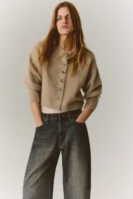 Gilet en mohair mélangé - Beige — photo 2