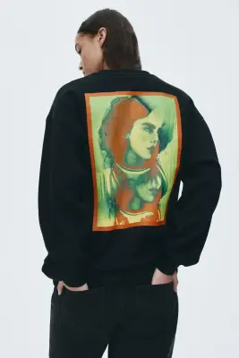Sweat oversize avec motifs imprimés - Noir/Billie Eilish — photo 2