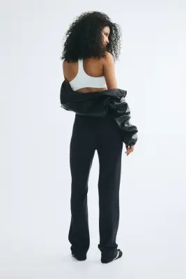 Pantalon ajusté en jersey - Bleu marine — photo 2