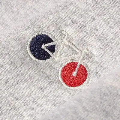 Sweat Basile gris vélo brodé — photo 4