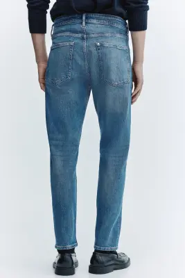 Tapered Jeans - Bleu denim — photo 3
