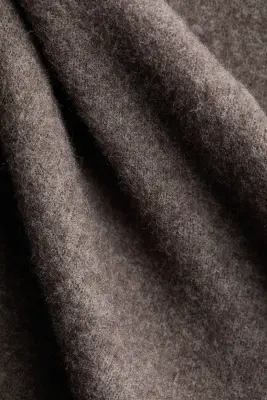 Cape en maille avec col cheminée - Taupe — photo 3