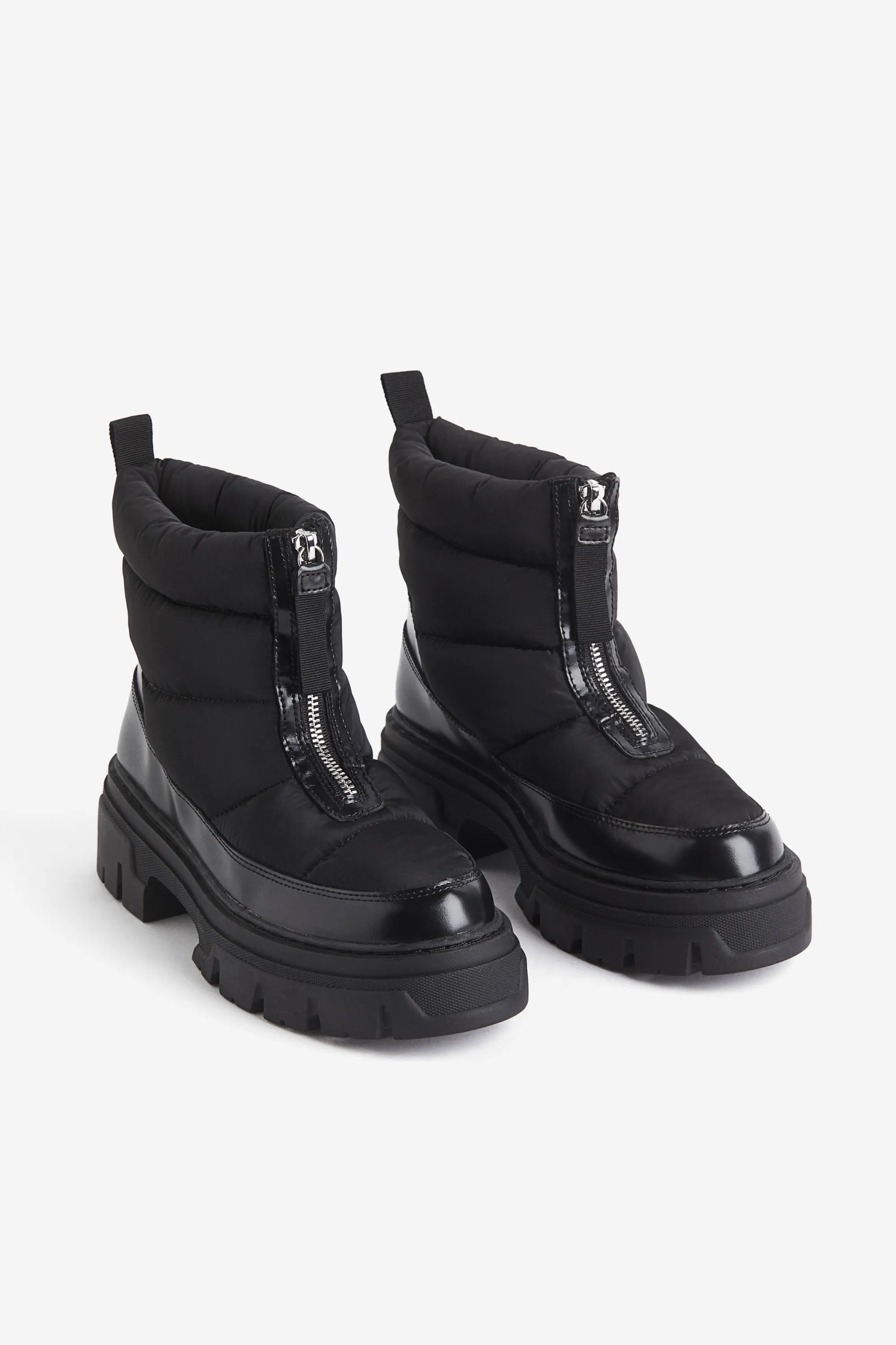 Bottines matelassées et chaudement doublées - Noir