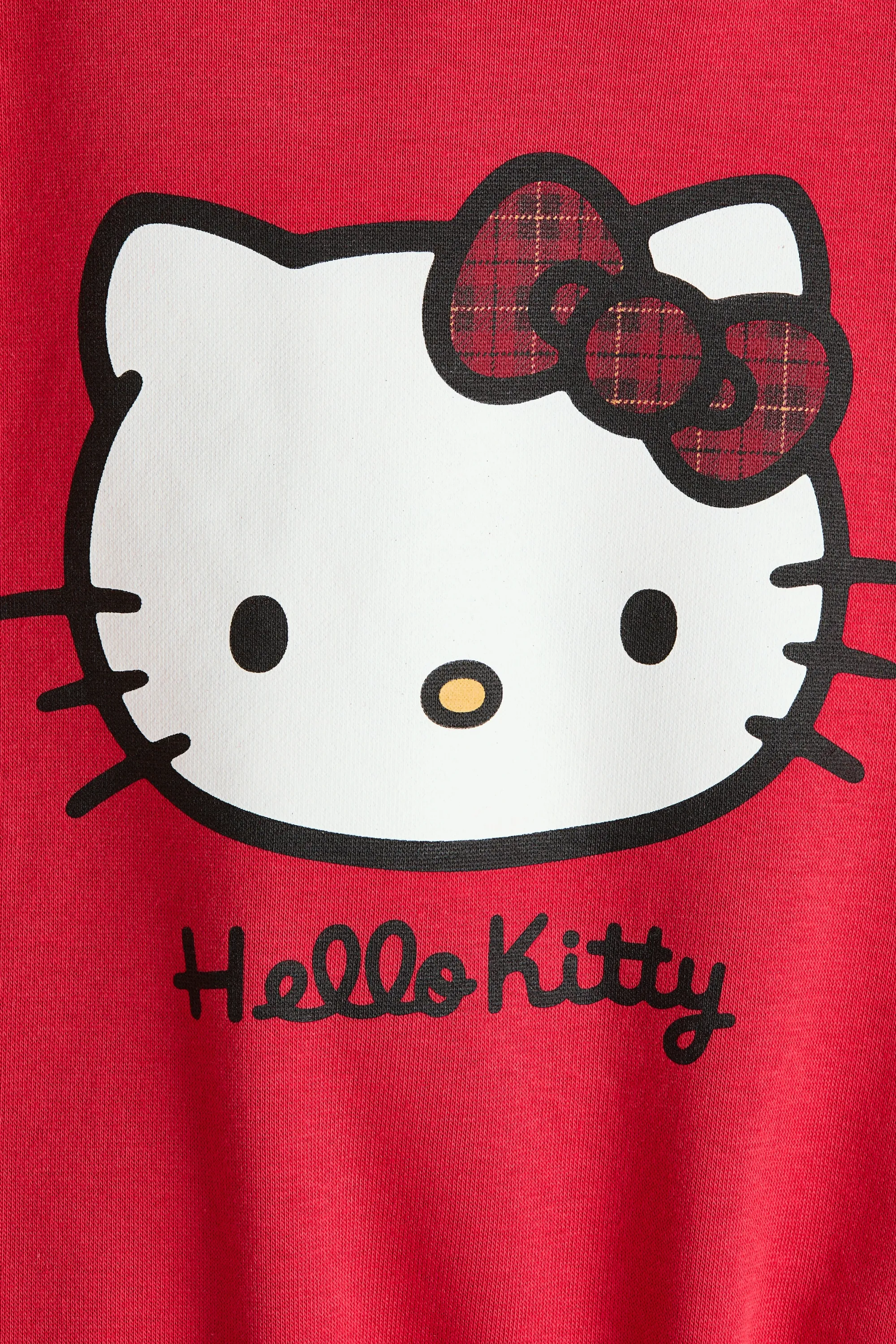 Sweat imprimé avec intérieur brossé - Rouge framboise/Hello Kitty