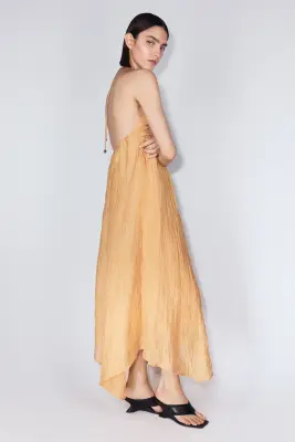 Robe dos nu avec encolure en forme de cœur - Orange ancien — photo 4