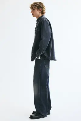 Loose Jeans - Bleu denim foncé — photo 4