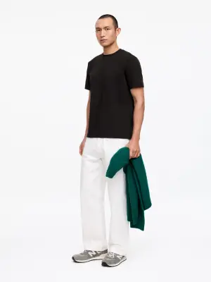 T-shirt classique en interlock - Noir — photo 2