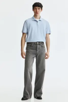 Polo Regular Fit - Bleu clair — photo 2