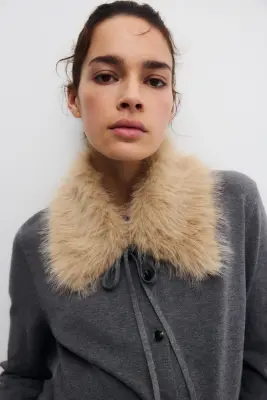 MAMA Gilet avec col - Gris — photo 1