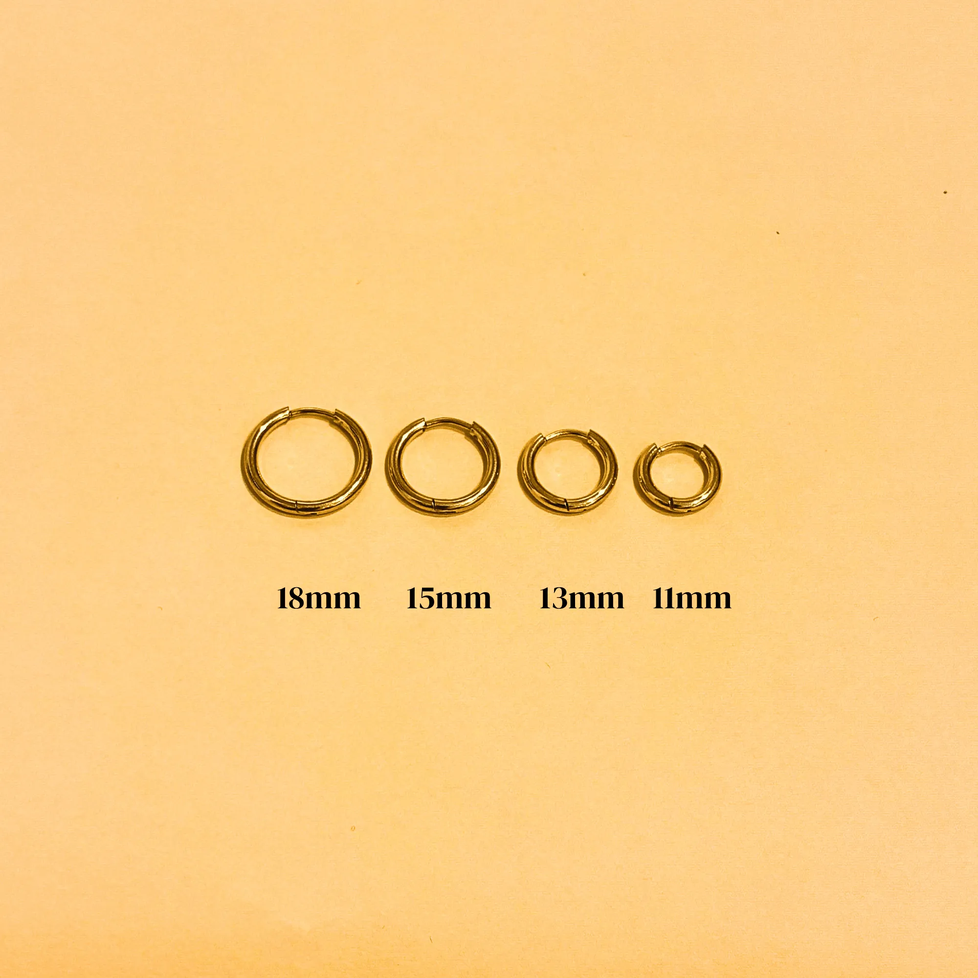 Boucles d’oreilles Cercle Doré - 4 tailles disponibles