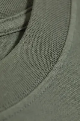 T-shirt oversize carré - Vert kaki cendré clair — photo 3