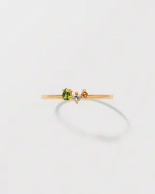BAGUE LISE - Or blanc 18 carats — photo 3