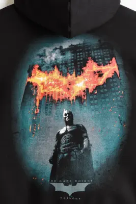 Hoodie Loose Fit - Noir/Batman — photo 5