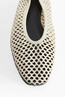 Ballerines tressées - Beige clair — photo 2