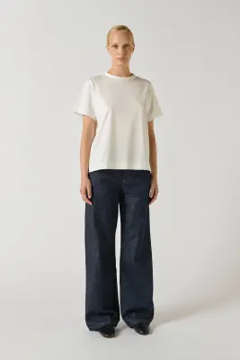 TEE-SHIRT BASIC BLANC — photo 2