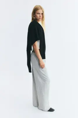 Pantalon jogger à jambes droites - Gris clair chiné — photo 4