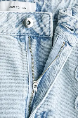 Flared Regular Waist Jeans - Bleu denim clair — photo 4